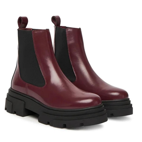 ΓΥΝΑΙΚΕΙΑ ΠΑΠΟΥΤΣΙΑ TOMMY HILFIGER TH SHINY LEATHER CHELSEA