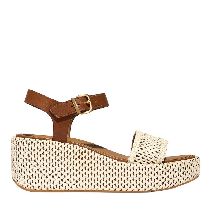 ΓΥΝΑΙΚΕΙΑ ΠΑΠΟΥΤΣΙΑ FIT FLOP PLATFFORMS Two-Tone Woven Wedge Ankle