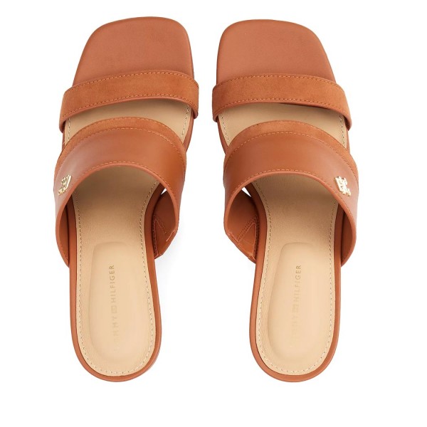 ΓΥΝΑΙΚΕΙΑ ΠΑΠΟΥΤΣΙΑ TOMMY HILFIGER Leather Block Heel Mules