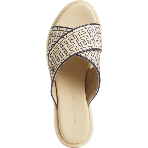 ΓΥΝΑΙΚΕΙΑ ΠΑΠΟΥΤΣΙΑ TOMMY HILFIGER TH MONO RAFIA FLATFORM 