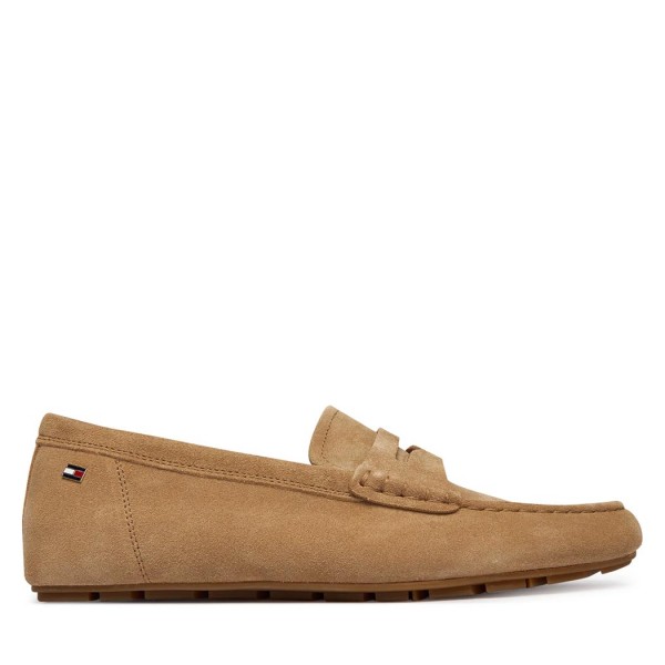 ΓΥΝΑΙΚΕΙΑ ΠΑΠΟΥΤΣΙΑ TOMMY HILFIGER Flag Soft Suede Driver Loafer