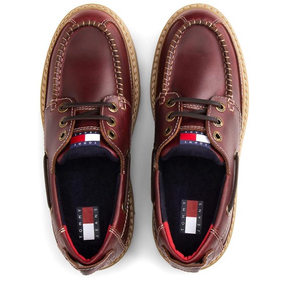 ΓΥΝΑΙΚΕΙΑ ΠΑΠΟΥΤΣΙΑ TOMMY JEANS Archive Leather Cleat Boat Shoes ΓΥΝΑΙΚΕΙΑ ΠΑΠΟΥΤΣΙΑ TOMMY JEANS Archive Leather Cleat Boat Shoes