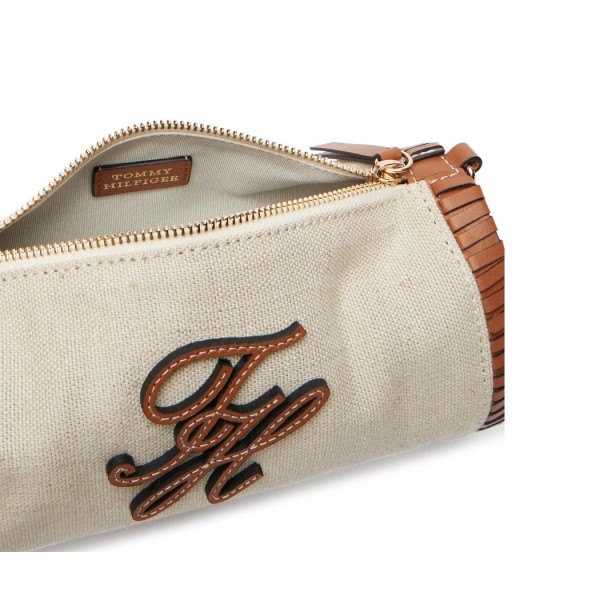 ΓΥΝΑΙΚΕΙΑ ΤΣΑΝΤΑ TOMMY HILFIGER Th Elev Summ Chain Bag Canvas
