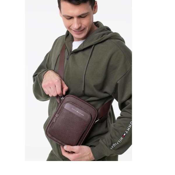 ΑΝΔΡΙΚΟ ΤΣΑΝΤΑΚΙ TOMMY HILFIGER Th Flag Monogram Mini Reporter 