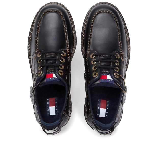 ΑΝΔΡΙΚΑ ΠΑΠΟΥΤΣΙΑ TOMMY JEANS Archive Leather Cleat Boat Shoes ΑΝΔΡΙΚΑ ΠΑΠΟΥΤΣΙΑ TOMMY JEANS Archive Leather Cleat Boat Shoes