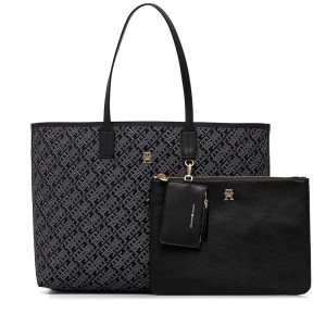 ΓΥΝΑΙΚΕΙΑ ΤΣΑΝΤΑ TOMMY HILFIGER TH Monogram Jacquard Tote Bag ΓΥΝΑΙΚΕΙΑ ΤΣΑΝΤΑ TOMMY HILFIGER TH Monogram Jacquard Tote Bag