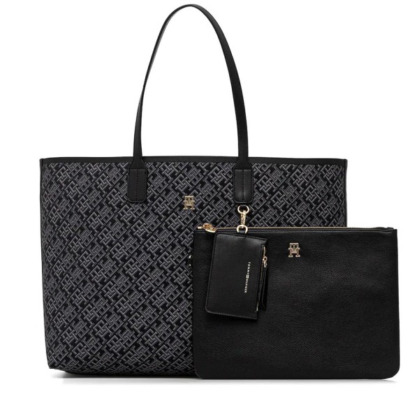 ΓΥΝΑΙΚΕΙΑ ΤΣΑΝΤΑ TOMMY HILFIGER TH Monogram Jacquard Tote Bag