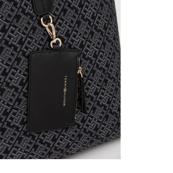 ΓΥΝΑΙΚΕΙΑ ΤΣΑΝΤΑ TOMMY HILFIGER TH Monogram Jacquard Tote Bag