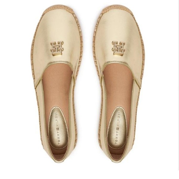 ΓΥΝΑΙΚΕΙΑ ΠΑΠΟΥΤΣΙΑ TOMMY HILFIGER TH LOGO GOLD ESPADRILLE ΓΥΝΑΙΚΕΙΑ ΠΑΠΟΥΤΣΙΑ TOMMY HILFIGER TH LOGO GOLD ESPADRILLE