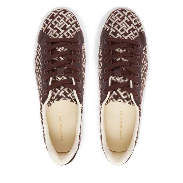 ΓΥΝΑΙΚΕΙΑ ΠΑΠΟΥΤΣΙΑ TOMMY HILFIGER  TH CHIC PLATFORM MONOGRAM