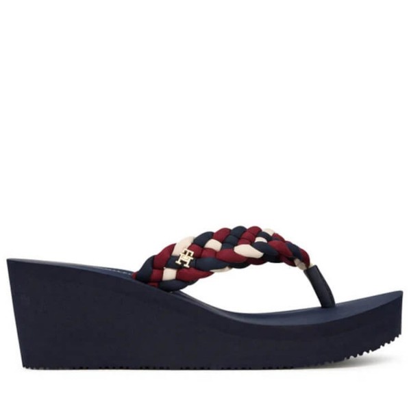 ΓΥΝΑΙΚΕΙΕΣ ΠΑΝΤΟΦΛΕΣ TOMMY HILFIGER Braided Strap Wedge Flip-Flops