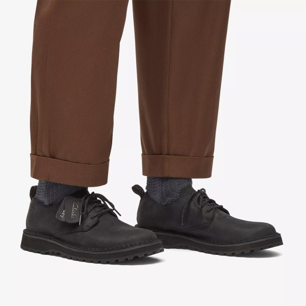 ΑΝΔΡΙΚΑ ΠΑΠΟΥΤΣΙΑ CLARKS Solsbury Lace Black Leather