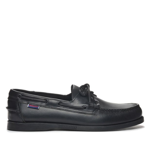ΑΝΔΡΙΚΑ ΠΑΠΟΥΤΣΙΑ SEBAGO Docksides Portland BLACK ΑΝΔΡΙΚΑ ΠΑΠΟΥΤΣΙΑ SEBAGO Docksides Portland BLACK