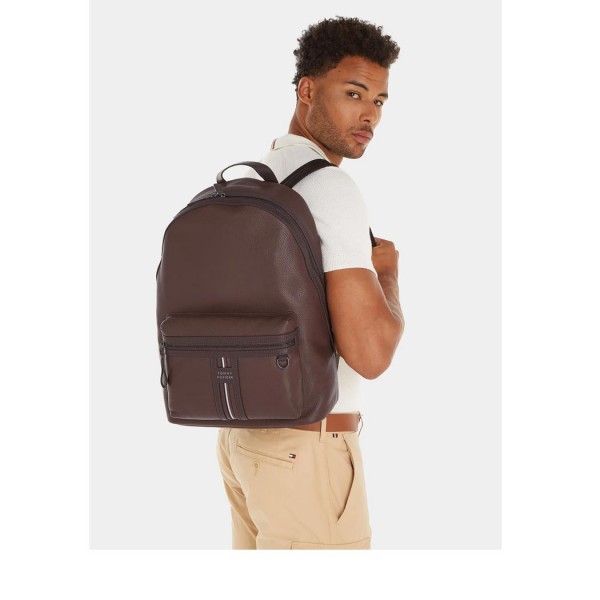 ΑΝΔΡΙΚΗ ΤΣΑΝΤΑ  TOMMY HILFIGER Th Premium Leather Backpack